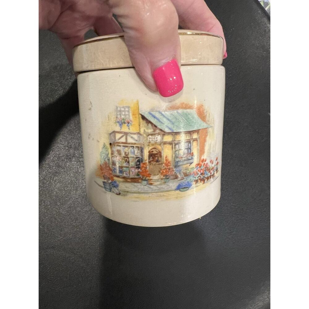 Frank Cooper Ltd Oxford England Posy Shop Vintage Ceramic Lidded Jam Jar - Picture 2 of 6